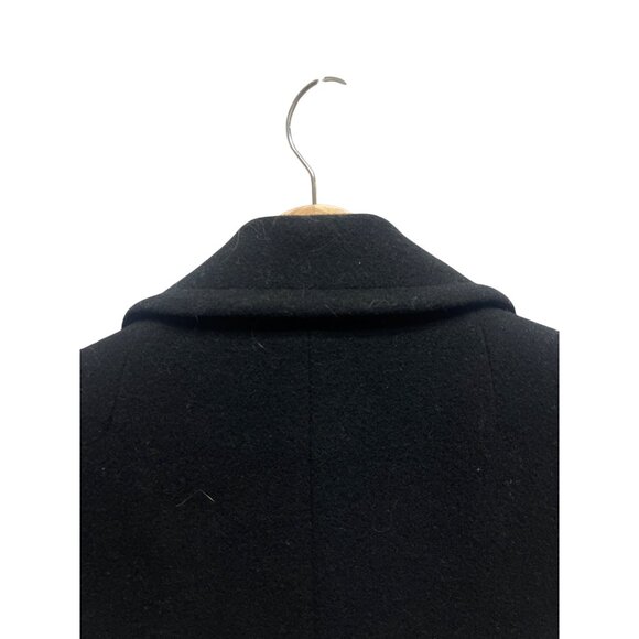 David N Petites Vintage Black Wool Blend Cropped Peacoat - Picture 7 of 7